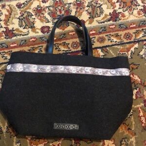 XOXO black wool tote